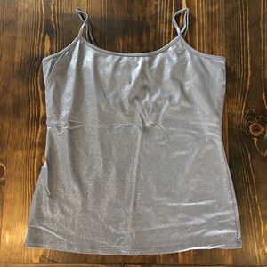 🔲 WHBM - Platinum Shelf Bra Cami - M